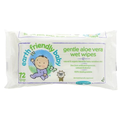 Earth Friendly Baby Eco Mitrās salvetes 72 gb. x 12