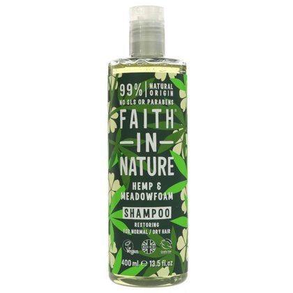 Faith in Nature Šampūns Kaņepes un baltā limnate normāliem un bojātiem matiem 400ml x 6