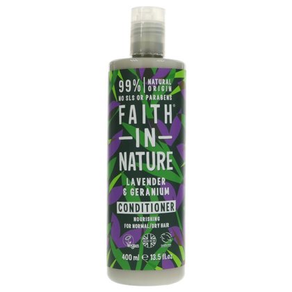Faith in Nature Kondicionieris Lavanda un ģerānija normāliem un sausiem matiem 400ml x 6